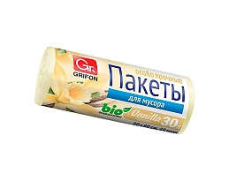 Мешки для мусора 30 л, ароматизированные, Ваниль, бежевые, в рулоне 20 шт., ПНД, 9 мкм, 560х530 мм, GRIFON Aroma, 101-020 V в Буденновске