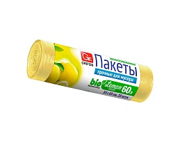 Мешки для мусора 60 л, ароматизированные, Лимон, желтые, в рулоне 20 шт., ПНД, 9 мкм, 650х550 мм, GRIFON Aroma, 101-023 Li в Буденновске