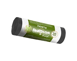 Мешки для мусора 30 л, черные, в рулоне 25 шт., ПНД, 7 мкм, 580х480 мм, SIBIRSKAYA, 101-003 S в Буденновске