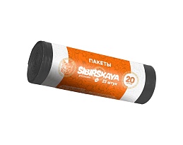 Мешки для мусора 20 л, черные, в рулоне 25 шт., ПНД, 6 мкм, 420х450 мм, SIBIRSKAYA, 101-001 S в Буденновске