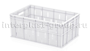 Ящик для молока, мяса, овощей и фруктов малая перфорация дно сплошное белый в Буденновске Ящик для молока, мяса, овощей и фруктов малая перфорация дно сплошное белый в Буденновске