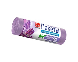 Мешки для мусора 60 л, ароматизированные, Лаванда, сиреневые, в рулоне 20 шт., ПНД, 9 мкм, 650х550 мм, GRIFON Aroma, 101-023 La в Буденновске