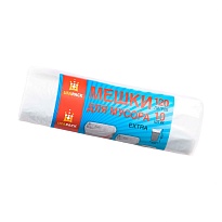 Мешки для мусора 120 л, белые, рулон 10 шт., ПНД, 12 мкм, 1100х690 мм, Эконом, МЭ2622 (МНЭ 120-10б) в Буденновске