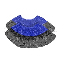 Бахилы сине-черные 1000 шт (500 пар), 54 мкм, двойная подошва, с одной резинкой, Прочные+ в Буденновске