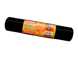 Мешки для мусора 180 л, ароматизированные, черные, в рулоне 10 шт., ПВД, 80 мкм, 1100х930 мм, EXPORT, exp18010142 в Буденновске