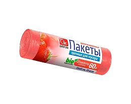 Мешки для мусора 60 л, ароматизированные, Клубника, красные, в рулоне 20 шт., ПНД, 9 мкм, 650х550 мм, GRIFON Aroma, 101-023 K в Буденновске