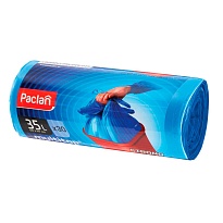 Мешки для мусора 35 л, с ушками, синие, в рулоне 30 шт., ПНД, 10,5 мкм, 640х500 мм, PACLAN Multitop, 600819 в Буденновске