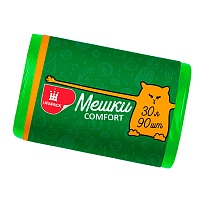 Мешки для мусора 30 л, зеленые, в рулоне 90 шт., ПНД, 6 мкм, 560х480 мм, Comfort, М4268 в Буденновске