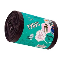 Мешки для мусора 12 л, черные, в рулоне 30 шт., ПНД, 6 мкм, 550х320 мм, Концепция Быта Tubus, 604936 в Буденновске