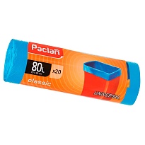 Мешки для мусора 80 л, синие, в рулоне 20 шт., ПНД, 12 мкм, 900х700 мм, PACLAN Classic, 606335 в Буденновске